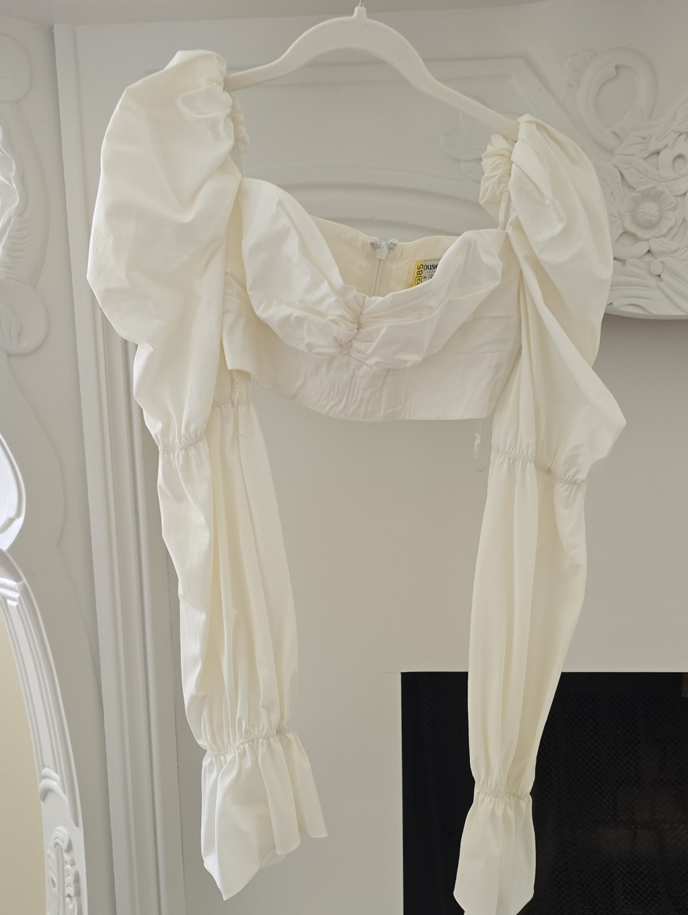 House of CB Cream-White Branded Top